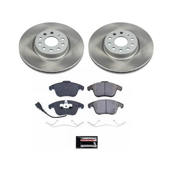 Front Brake Pad and Rotor Kit - Compatible with 2009 - 2017 Volkswagen Tiguan 2010 2011 2012 2013 2014 2015 2016