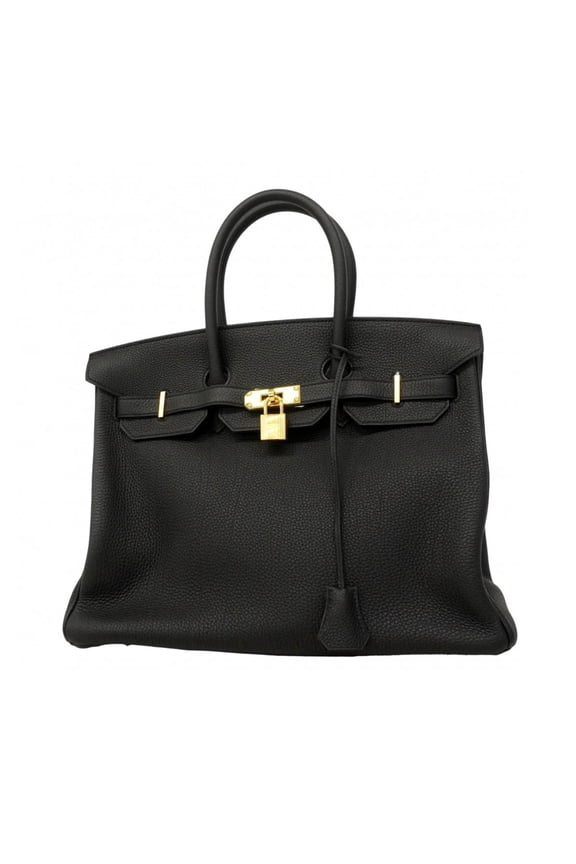 Pre-Owned Hermes Birkin 35 Togo Leather Handbag, Black, Y Stamp, Women's, P2859810