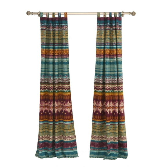 Global Trends Santa Fe Tab Top Curtain Panels, 4 Piece Set, 84" long x 42" wide (x2)