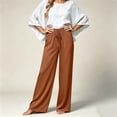 thumbnail image 5 of jjayotai Women Wide Leg Pants Elastic High Waisted Drawstring Palazzo Pants Flowy Beach Outfits Work Business Casual Trousers, 5 of 6