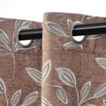 thumbnail image 2 of Leaves Patterned Blackout Curtain Panels, 52" x 96", Copper by Blue Nile Mills, 2 of 7