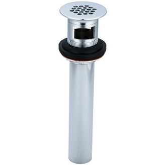 Westbrass D411-12-62 Grid Strainer Lavatory Drain – Exposed Matte Black, No Overflow Holes, 19-Hole Grid For Vessel & Bar Sinks