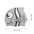 thumbnail image 4 of Unique Bargains 1 Pc Waterproof Cartoon Pattern Swim Cap Gray, 4 of 6