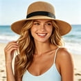 thumbnail image 2 of sususu Sun Hat Sun Hats for Women Large Sun Hats for Women Stylish Summer Hat for Women and Men Straw Sun Hat with Breathable Hollow Design Khaki, 2 of 6
