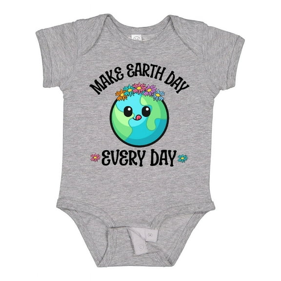 Inktastic Make Earth Day Every Day 2024 Girls Baby Bodysuit