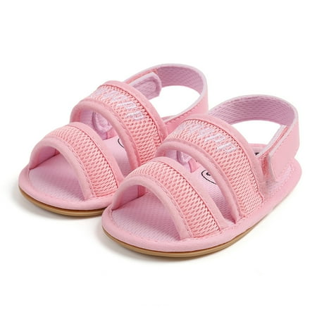 Loliuicca Infant Baby Summer Mesh Sandals Letter Embroidery Walking Shoes