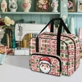 thumbnail image 2 of ZIATUBLE Christmas Santa Claus Portable Cover Tote Bag Universal Sewing Machine Supplies Organizer with 4 Bottom Rubber Pads Portable Sewing Machine Handbag Organizer with Zipper, 2 of 7