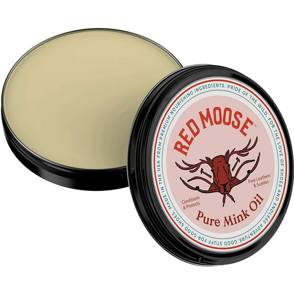 Red Moose Mink Oil Paste Leather Conditioner Water and Stain Repellent for Shoes