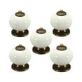 thumbnail image 2 of SHISUYAN 5Pcs Round Delicate Ceramic Door Knob for Furniture Upgrade 1.5In, 2 of 8