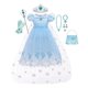 thumbnail image 1 of 2022 nuevo vestido de Frozen Elsa para niñas, disfraz de princesa Cosplay, Vestidos de malla para niños, ropa, bata, fiesta de cumpleaños de Halloween, Vestidos 2T (etiqueta 100) Gao Jinjia LED, 1 of 2