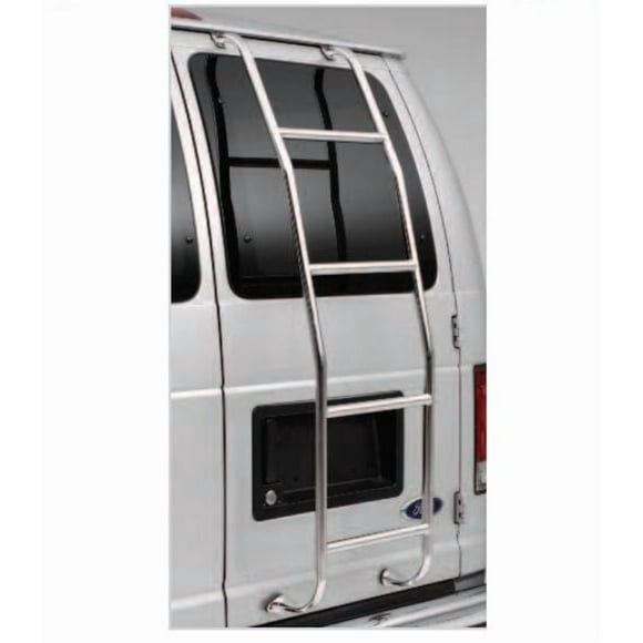 Surco Rear Door Ladder 093C97 Non-Slip Tubular; 4 Rungs; Electro-Polished; Silver; Stainless Steel; Over The Door Hooks