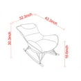 thumbnail image 2 of Leisure Sofa Single Rocking Chair, Modern Upholstered Wingback Armchair with Padded Seat and  Solid Wood Base,Comfy Accent Glider Chairs for Adults,Living Room Bedroom Offices ,Pink, 2 of 9