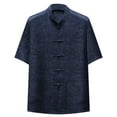 thumbnail image 2 of pstuiky camisetas para hombre, Camisa informal de manga corta, cuello alto, lisa y cómoda para hombre camisas casuales para hombre xl, 2 of 3