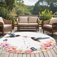 thumbnail image 4 of Pink Flower Round Area Rug 7Ft Washable Circle Rugs for Dorm Laundry Room, Spring Floral Butterflies Birds Farmhouse Non-Slip Carpet Floor Mats Indoor Outdoor Carpet Runner Aesthetic Home Decor, 4 of 8
