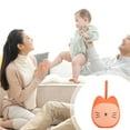 thumbnail image 4 of Sidaley Altavoz Bluetooth de gatito para niños, reproductor de música recargable inalámbrico, altavoz Bluetooth resistente al agua de silicona Sistemas de cine en casa Naranja, 4 of 6