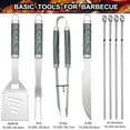 thumbnail image 5 of Grilljoy 24PCS Grill Accessories Set with Spatula - Stainless Steel BBQ Tools for Outdoor Cooking, 5 of 7