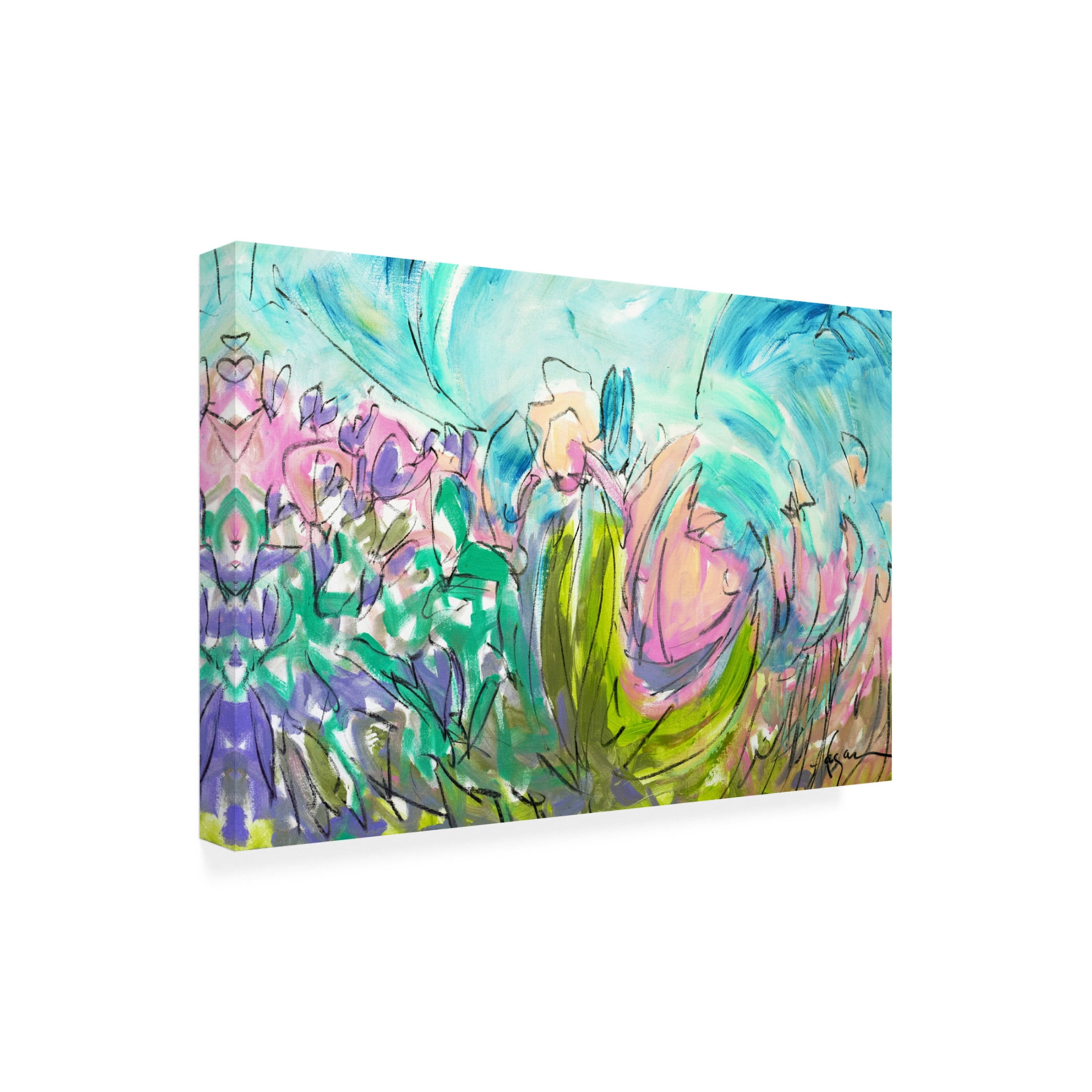 Canvas Wall Art - Dorothy Fagan ' Heartdance' Wall Art for Living Room, Bedroom, or Office Décor by Trademark Fine Art - 24 x 16 Inches