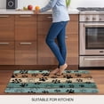 thumbnail image 5 of Black Dog Claws Door Mat&nbsp;Indoor Outdoor Entrance,Non Slip Small Rug for Kitchen Bathroom Entryway Rug,Cat Pets Printed Teal Brown Wood Grain Washable Doormat Floor Mat for Office Home 16x24 Inch, 5 of 8