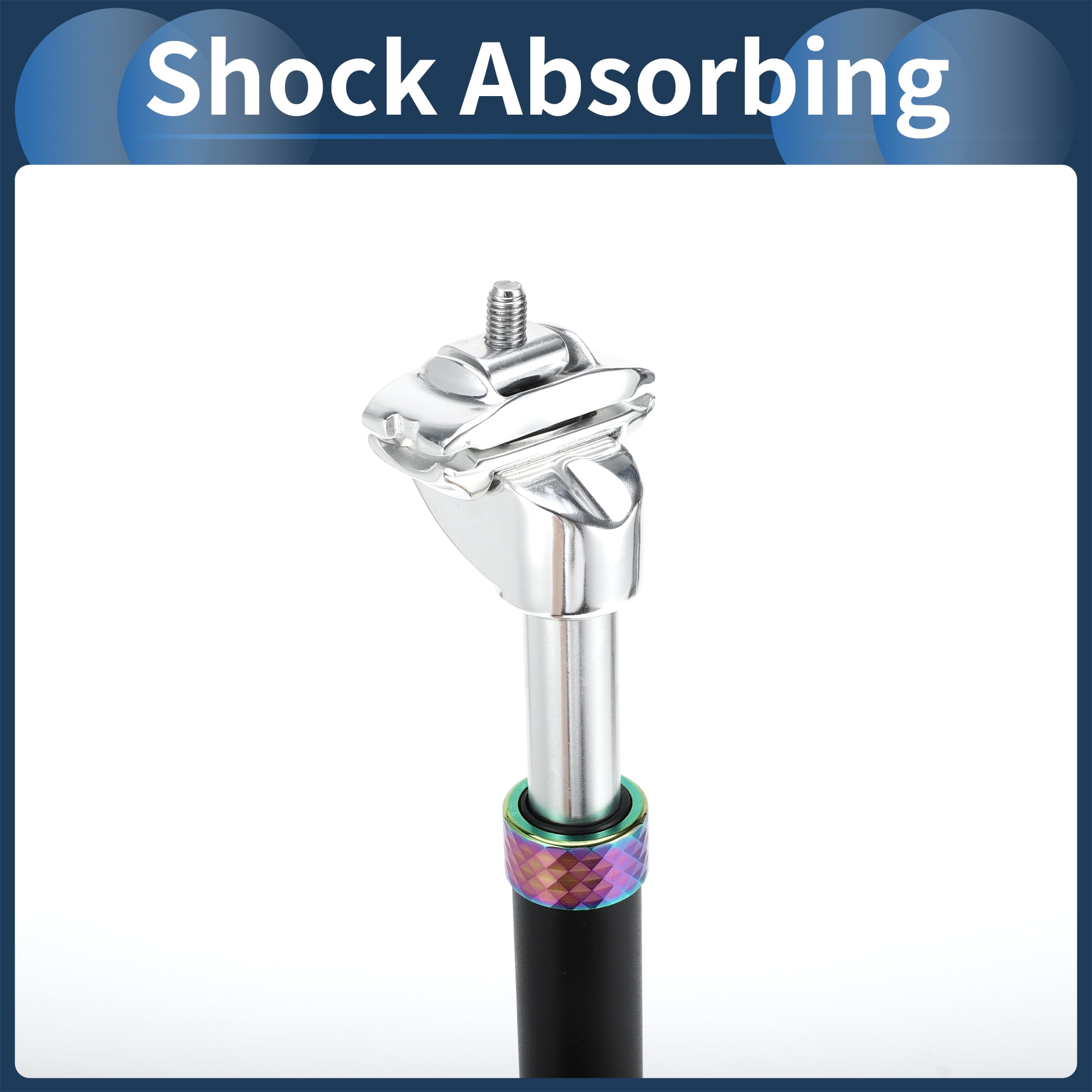 Unique Bargains 30.9x400mm Aluminum Alloy Shock Absorbing Bike Seat Post for Bicycles