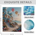 thumbnail image 3 of Diamond Art Kits for Adults - 5d Oceanfront Fantasy Castle Balloons Diamond Painting for Adults, Diamond Art for Adults Beginners, Diamond Painting Kits for Adults for Home Wall Decor, 3 of 7