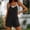 *Black, variant on Women's Waffle Knit Adjustable Spaghetti Strap Romper with Pockets ,Casual Summer Jumpsuit Shorts Blue,Women's Plus S