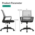 thumbnail image 7 of YRLLENSDAN Set of 2 Mesh Office Chair with Wheels Rolling Desk Chair with Arms Mesh Computer Chair for Adults Conference Room Chair Study Chair Adjustable Height,Gray, 7 of 7