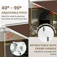 thumbnail image 4 of 7.8' x 6.8' Manual Retractable Awning, Patio Awnings Sunshade Shelter Cover with Crank Handle and Water-Resistant Polyester, Outdoor Canopy Sunsetter Awnings for Door, Window, Deck, Coffee, 4 of 7