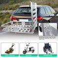 thumbnail image 3 of Aluminum Hitch Cargo Carrier 50 x 29.5 x 9 inch, Aluminum Receiver Hitch Cargo Rack with 42'' Loading Ramp, for Cars Trucks Vehicles, 3 of 7