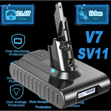 6Ah 21.6V V7 Battery For Dyson V7 SV11 Animal Extra Trigger w/LED Indicator