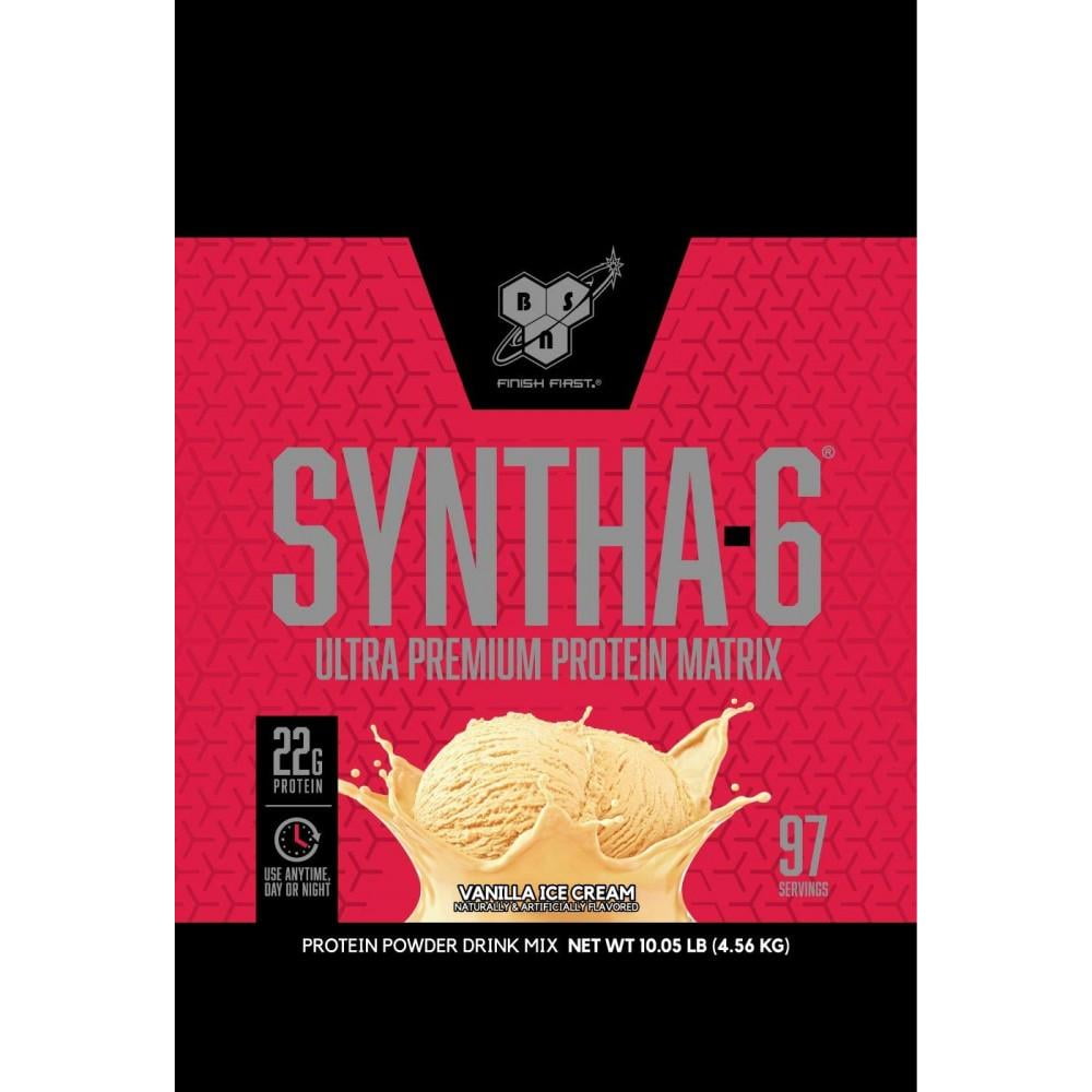 BSN Syntha-6 Protein Powder, Vanilla Ice Cream, 22g Protein, 10 Lb