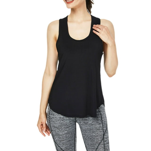 Timegard Tank Top for Women Racerback Workout Yoga Tee Sleeveless U Neck Loose Outdoor Active Tee