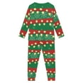 thumbnail image 3 of Renewold Red Green Stripe Pajama and Long Pants Set of 2 Christmas Lights Snowflake Long Sleeve Top & Pants Thermal Loose Scoop Neck Sleepwear Loungewear Size 9-10, 3 of 5