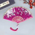 thumbnail image 2 of Silk Cloth Gold Edge Fans Chinese Traditional Dance Fan Chinese Style Fan Customized Handmade Folding Fan decorative fan, 2 of 3