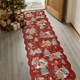 thumbnail image 2 of Wonnitar Christmas Runner Rugs, 2x6 Red Kitchen Rug Washable Non Slip, Soft Ultra-Thin Christmas Tree Santa Claus Holiday Decor Runner Carpet for Hallway Bathroom Bedside, 2 of 11