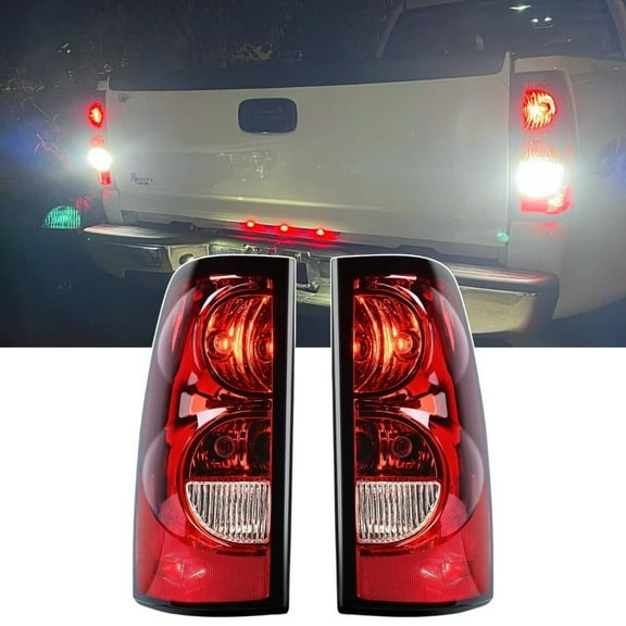 Nilight Taillight Assembly for 2003 2004 2005 2006 Chevy Silverado 1500 1500HD 2500 2500HD 3500 2007 Chevrolet Classic OE Style Taillight Rear Lamp Driver and Passenger Side w/Bulbs