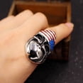 thumbnail image 3 of Evil Cool Skull Head Finger Biker Anillos con Colorida Americana Yinane Anillo de la cabeza del cráneo, 3 of 8