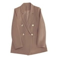 thumbnail image 1 of CEHVOM Fashion Women Double Breasted Button Coat Blouse Slim Outwear Blazer Clearance, 1 of 7