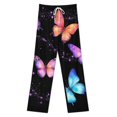 thumbnail image 3 of Dreamy Purple Butterfly Pattern (105)-2 Pajama Pants Loose Pajamas Female Breathable Home Trousers Leisure Sleeping Pants Large Size, 3 of 6