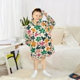 thumbnail image 6 of FORMRS Wearable Blanket Hoodie with Sleeves for Kids Cozy Flannel Sweatshirt, Floral Blooms, 6 of 7