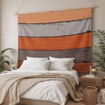 thumbnail image 3 of Orange Wooden Large Tapestry for Bedroom Wall Hanging Tapestry,Grey Stripe Gradient Country Rustic Grain Ceiling Backdrop Tapestries Poster Blanket Wall Decor for Teens Room Living Room 86" x 104", 3 of 8