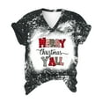 thumbnail image 2 of SDJMa Women's Classic-Fit 100% Cotton Short-Sleeve T-Shirt Christmas Fashion Woman Causal V-Neck Printing Blouse Short Sleeve T-Shirt Tops, 2 of 5