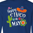 thumbnail image 4 of Inktastic Happy Cinco de Mayo- Sombrero, Cactus, Flowers Long Sleeve Youth T-Shirt, 4 of 5