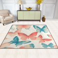 thumbnail image 2 of Yayeee Area Rugs for Living Room 6.7'x4.8' Non Slip Washable Bedroom Floor Carpet, Watercolor Butterflies, 2 of 6
