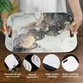 thumbnail image 3 of Serving Trays with Handles, 14.5 x 9.8 inch Rectangular Plastic Tray for Restaurant, Kitchen, Tropical Leaf Pattern Monstera in The Style, 3 of 6