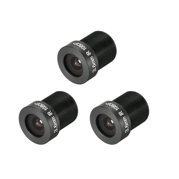 3Pcs Camera Lens 3.6mm Focal Length 1080P F2.0 1/3 Inch Wide Angle for CCD Camera