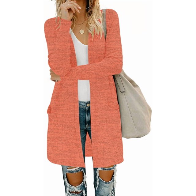 MISFAY Women's Cardigans Long Sleeve with Pockets - Open Front Lightweight Cardigan