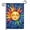 C, variant on XaaKee Garden Flags, Celestial Mural Pattern Watercolor Sun Art Yard Flags, Double-Sided High-Quality White Linen Small Garden Flags, Outdoor Yard Decor, 12x18Inch