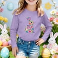 thumbnail image 2 of Girls Long Sleeve Casual Print T Shirt Soft Round Neck Top For Toddler And Kids Playwear, 2 of 4