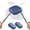 B Navy blue, variant on Virtual Electronic Drum Set, Air Drum Sticks Set, 2026 New Electric Drumsticks with Drumsticks, Pedals, Bluetooth and 8 Sounds, Electric Tabletop Drums Sets Machine for Beginners Adults