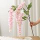 thumbnail image 1 of XmhyTop-A Flores artificiales, 2 unidades de glicinas colgantes, flores artificiales realistas para decoración del hogar, bodas y fiestas, uso interior y exterior, color rosa claro., 1 of 5